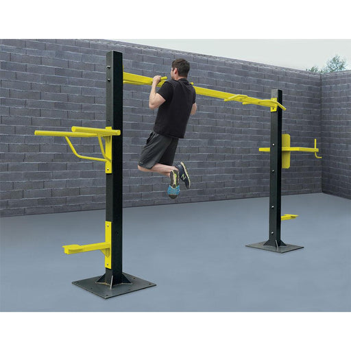 SuperMAX Individual Station (2-Person Pull up, Vertical Knee Raise & Triceps Dip)-Outdoor Workout Supply