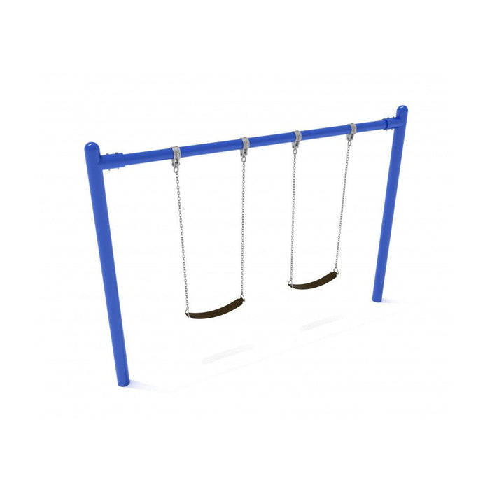 OWS Elite Single Post Swing, powder-coated steel swing frame with belt seat, an example of the swing hardware discussed in this guide