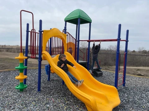 Sunset Harbor playground system installed at a church site in southern Iowa