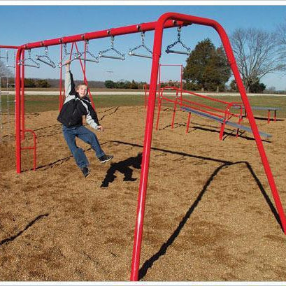 SportsPlay commercial swing bars, an example of the swing-set equipment covered in this installation guide