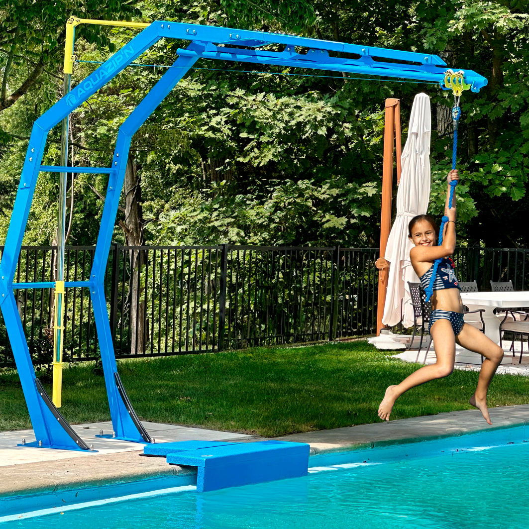 Commercial Pool Zipline and Rope Swing — Outdoor Workout Supply