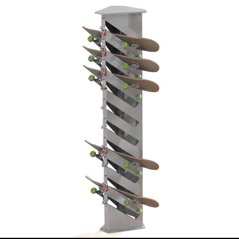 Skateboard racks for schools