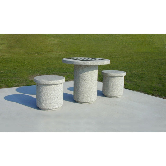 Pedestal Chess Table and Stool Set (T6900)