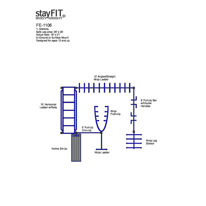 StayFIT Model 1106 (Outdoor Fitness Multi-Station)