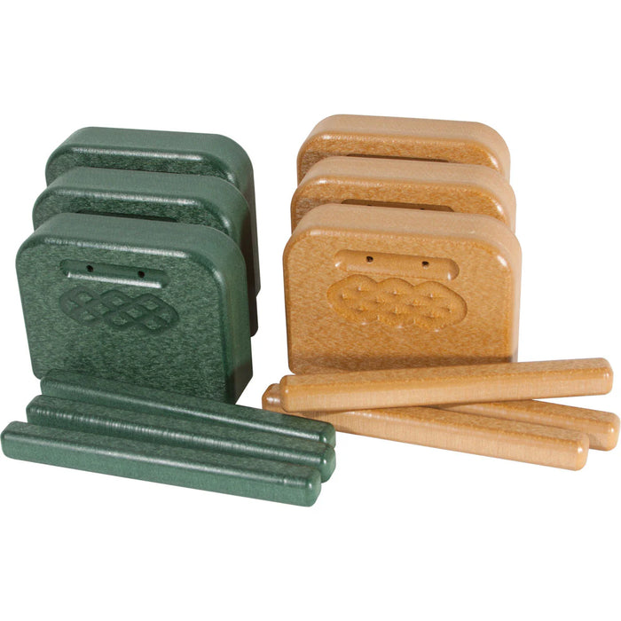PlayMore Design Eco Percussion Set (24 Recycled Plastic Instruments) - Green/Cedar