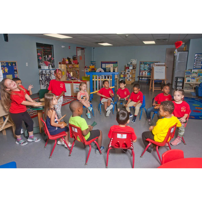 PlayMore Design Eco Percussion Set (24 Recycled Plastic Instruments) - Green/Cedar