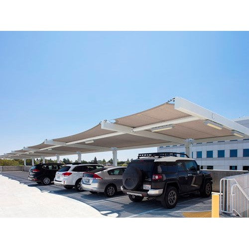 Slanted Cantilever Wing Cabled Shade Structure