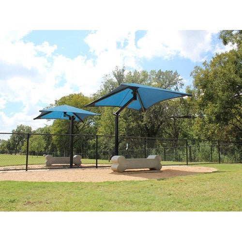 Single Post Pyramid Cantilever Shade Structure