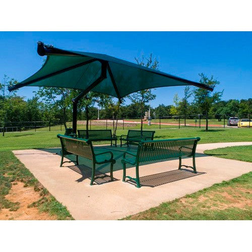 Single Post Pyramid Cantilever Shade Structure