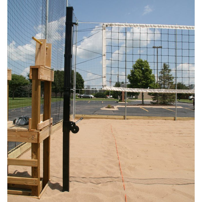 Douglas® VBS-3.5 SQ Outdoor Power Volleyball System, 3.5″ SQ Steel, Black