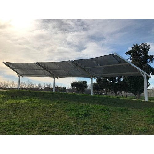 Slanted Cantilever Wing Cabled Shade Structure