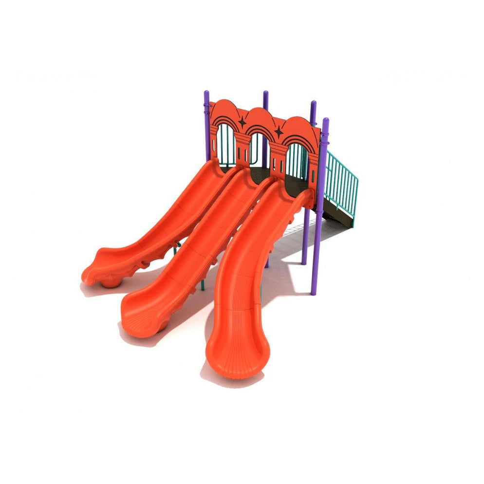 Playground Equipment 5 Foot Triple Sectional Split Slide — Outdoor ...