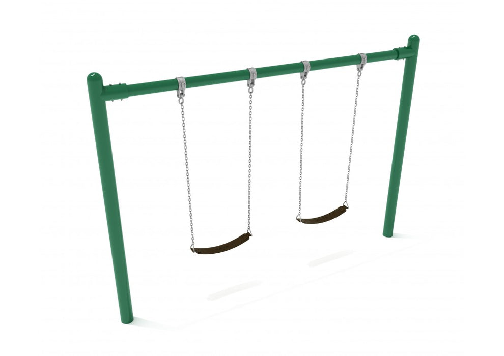 Playground Equipment 8 feet high Elite Single Post Swing - 1 Bay