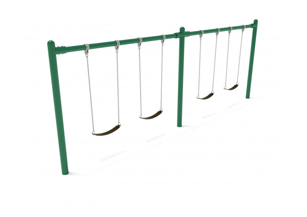 Playground Equipment 8 feet high Elite Single Post Swing - 2 Bays