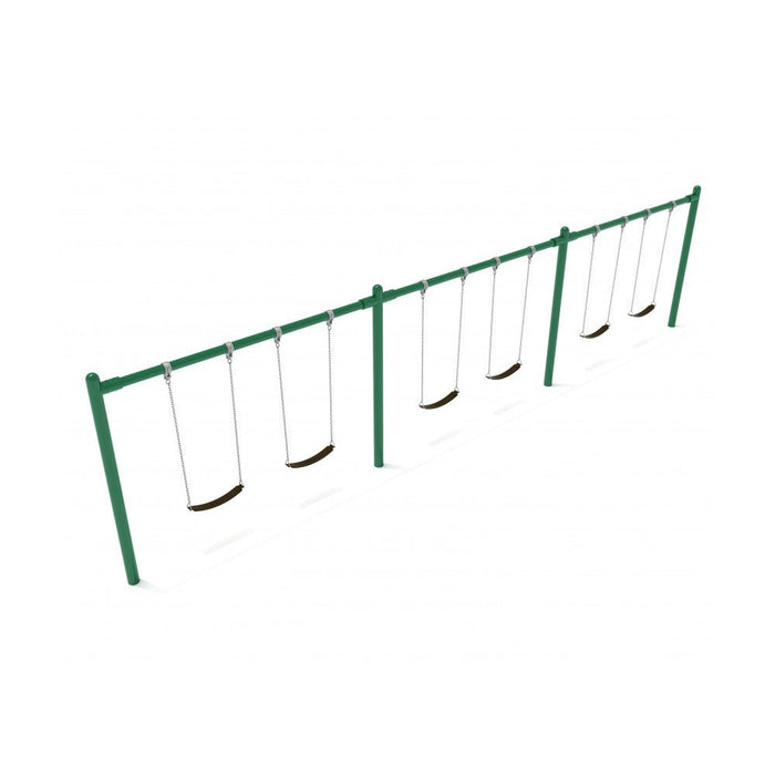 Eight Inch Pitching Ramp Playground Equipment 8 feet high Elite Single Post Swing - 3 Bays ...