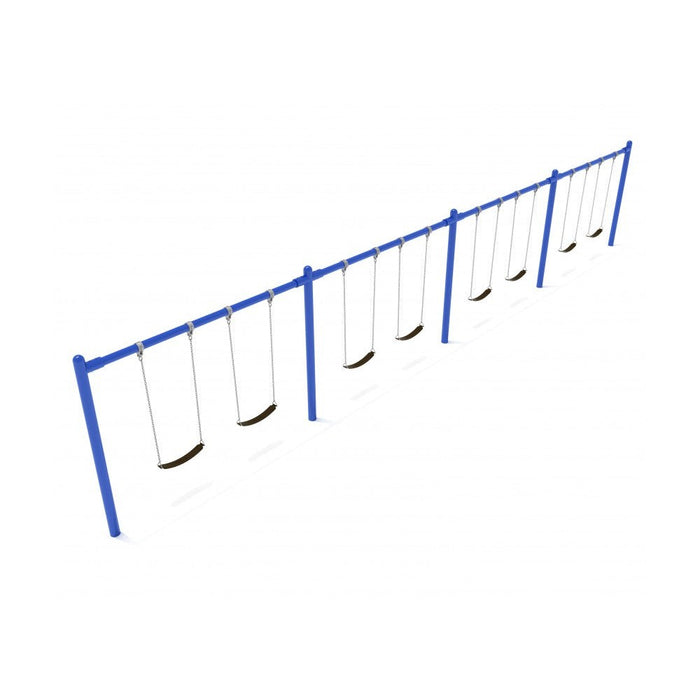 Playground Equipment 8 feet high Elite Single Post Swing - 4 Bays