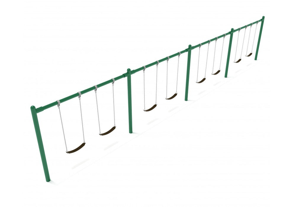 Playground Equipment 8 feet high Elite Single Post Swing - 4 Bays