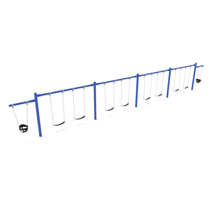 Playground Equipment 7/8 Feet High Elite Cantilever Swing - 4 Bay 2 Cantilevers