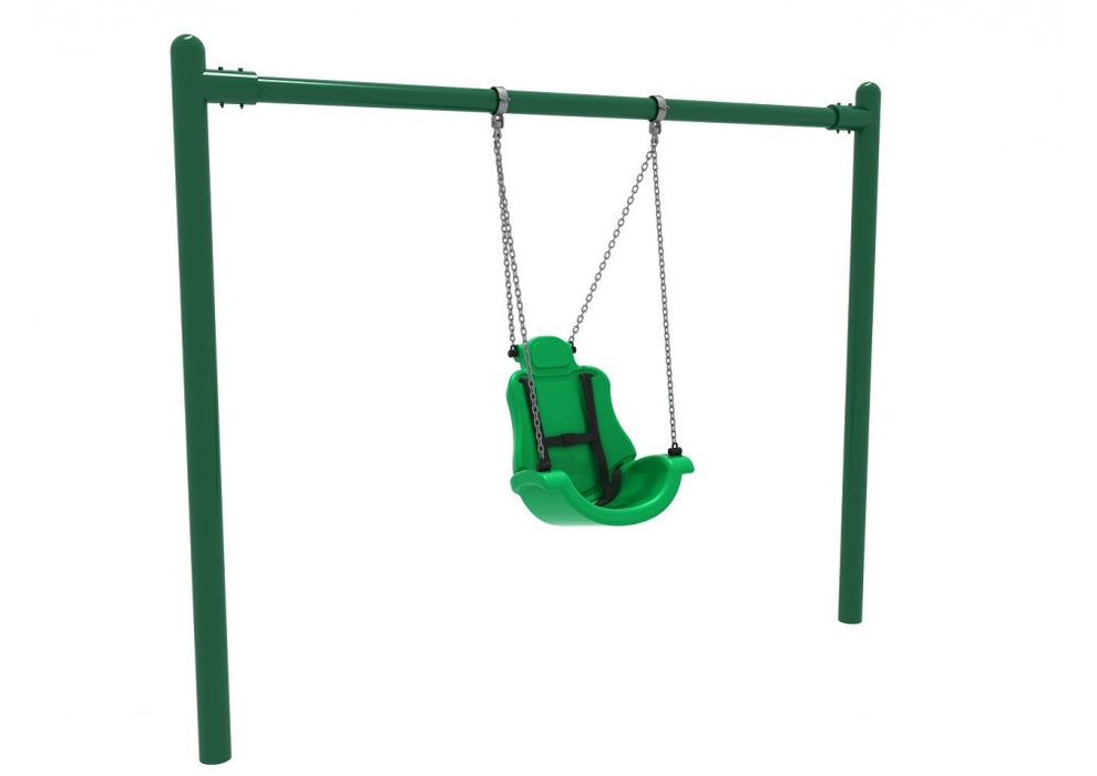Playground Equipment 8 feet High Elite Single Post Adaptive Swing