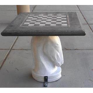 Stone Age Concrete Outdoor Chess Table (Knight Style)
