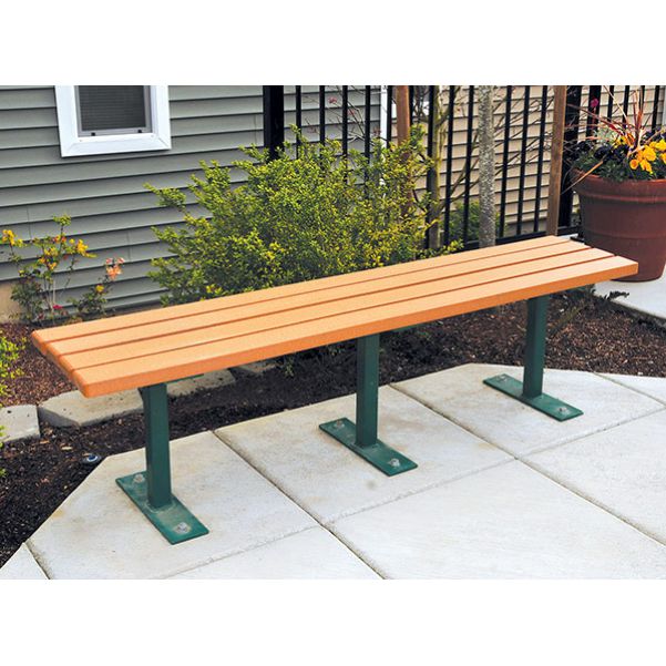 SE-5145 6ft Flat Bench (Recycled Poly Bench)