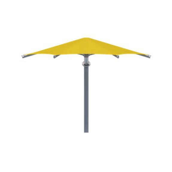 Single Post Hexagon Cantilever Shade Structure