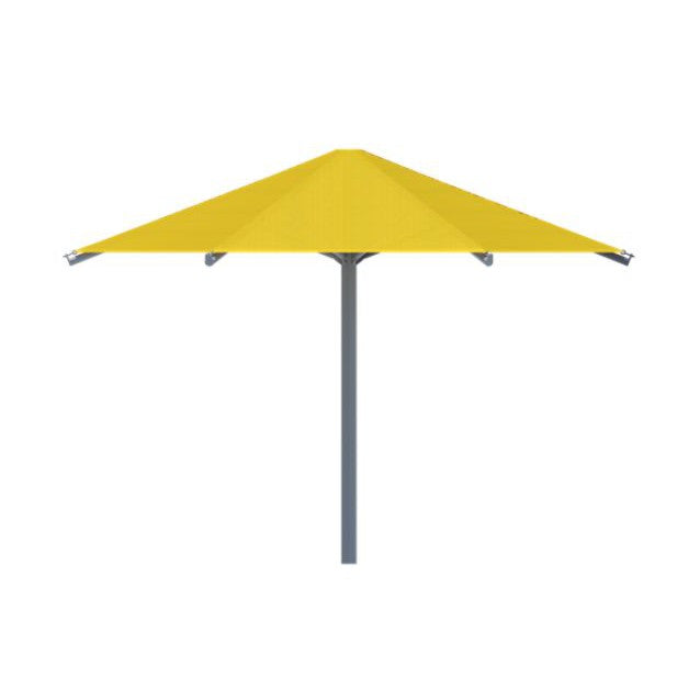 Single Post Hexagon Shade Structure