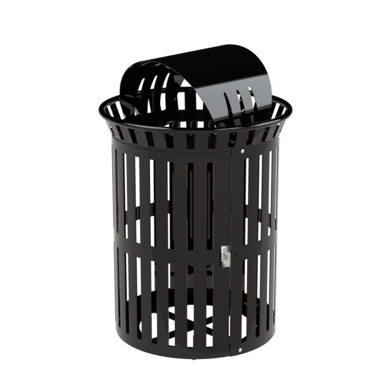 Parkitect Single Slat Garbage Can — Outdoor Workout Supply