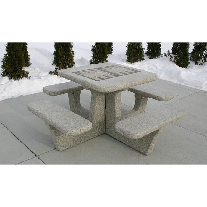 Concrete Sycamore Table With Optional Backgammon (T6240)