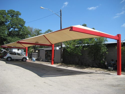 Full Hip Cantilever Shade Structure (Car Wash Style Shade)