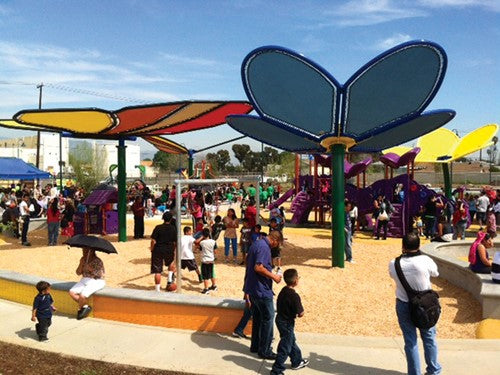 Flower Petals-Up Shade Structure