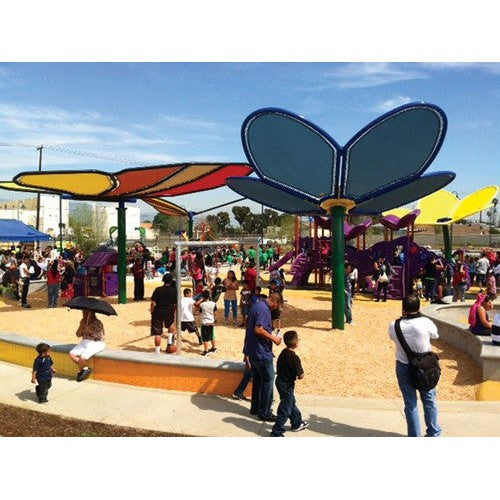 Flower Petals-Up Shade Structure