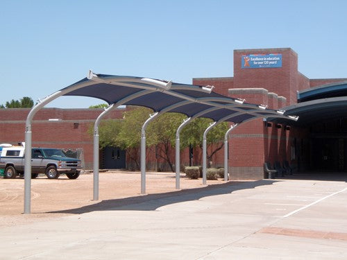 Cantilever Arch Walkway Shade Structure