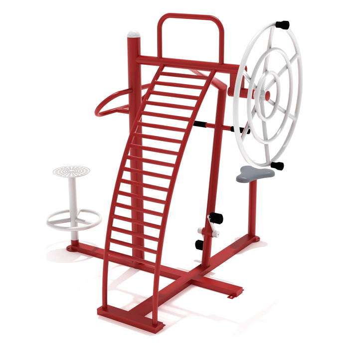 Playground Fitness No Shortcuts Outdoor Fitness Equipment Package – Quick-Ship Unit (Inground, Black/Silver)