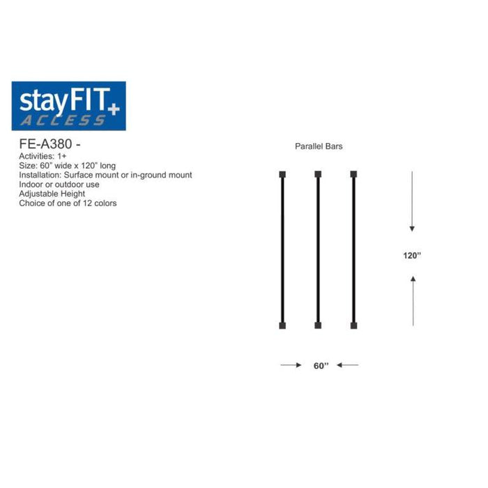 StayFIT Accessible+ Parallel Bars (ADA Outdoor Fitness)