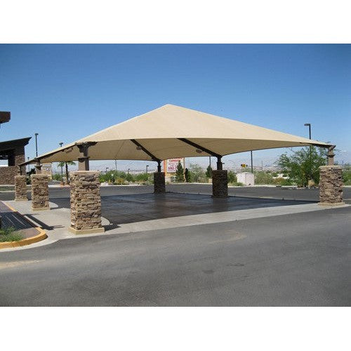 6-Column Super Span Hip Shade Structure (Car Wash Style Shade)