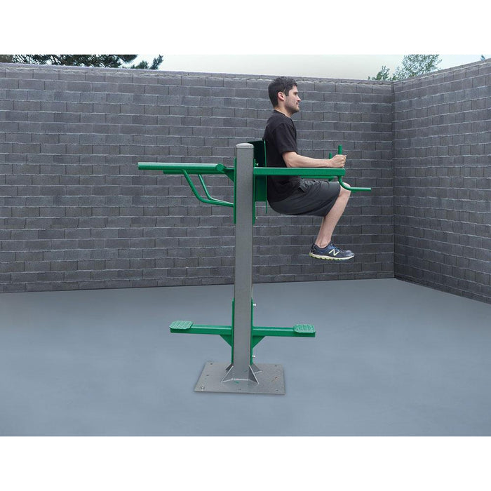 SuperMAX Individual Station ( Vertical Knee Raise and Triceps Dip)-Outdoor Workout Supply