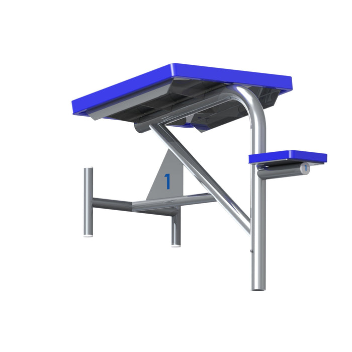 Spectrum Aquatics-Grizzly Side/Rear Step Starting Platform, Single Post-Outdoor Workout Supply