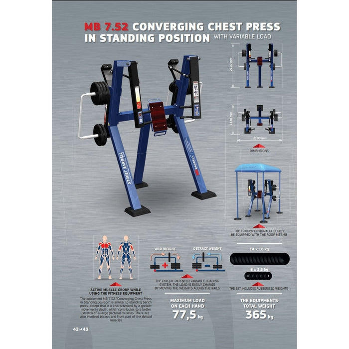 Street Barbell USA Convergent Chest Press (Outdoor Gym Equipment ...