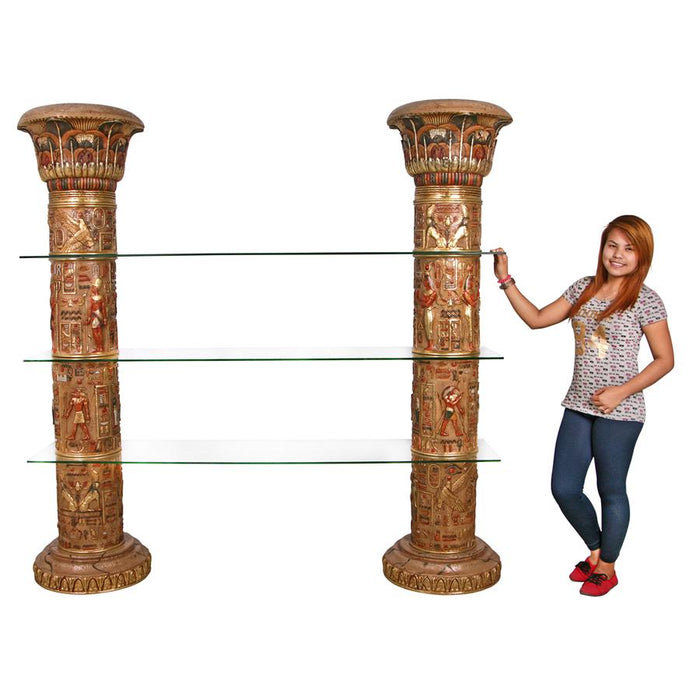 Design Toscano- Egyptian Columns of Luxor Shelves