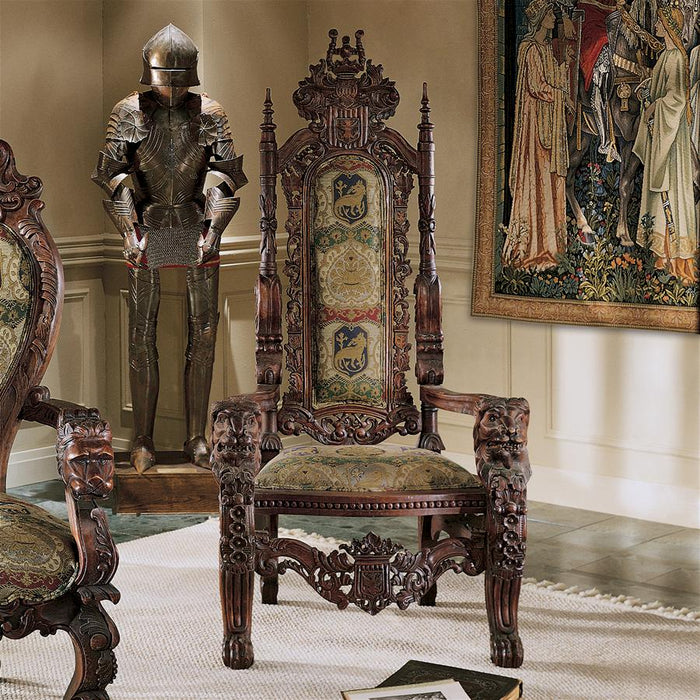 Design Toscano- The Lord Raffles Lion Throne Chair