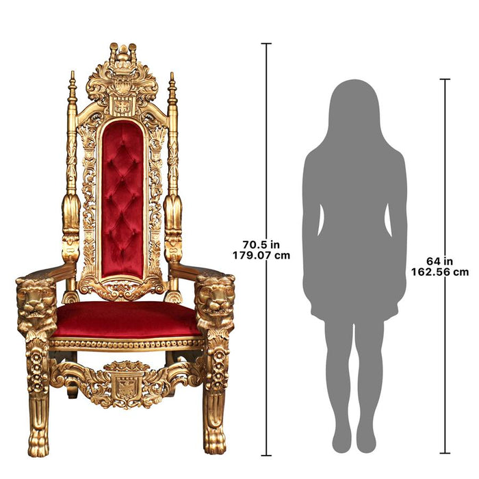 Design Toscano- Golden Lord Raffles Lion Throne Chair