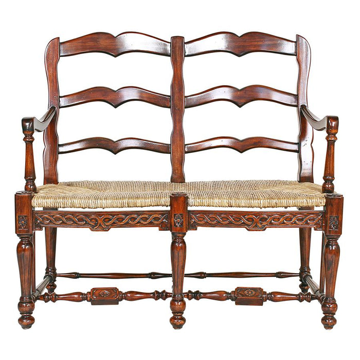 Design Toscano- French Provincial Ladderback Settee