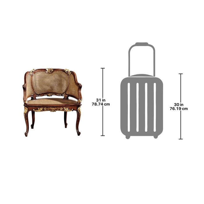 Design Toscano- Louis XV French Rattan Chair