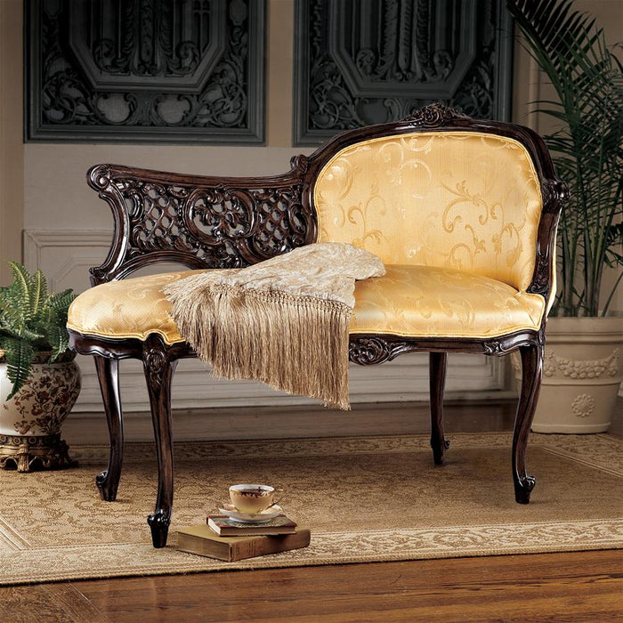 Design Toscano- Madame Claudine's Mahogany Chaise Lounge