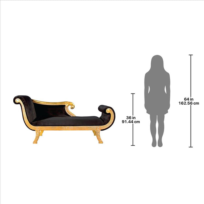 Design Toscano- Cleopatra Neoclassical Chaise Sofa