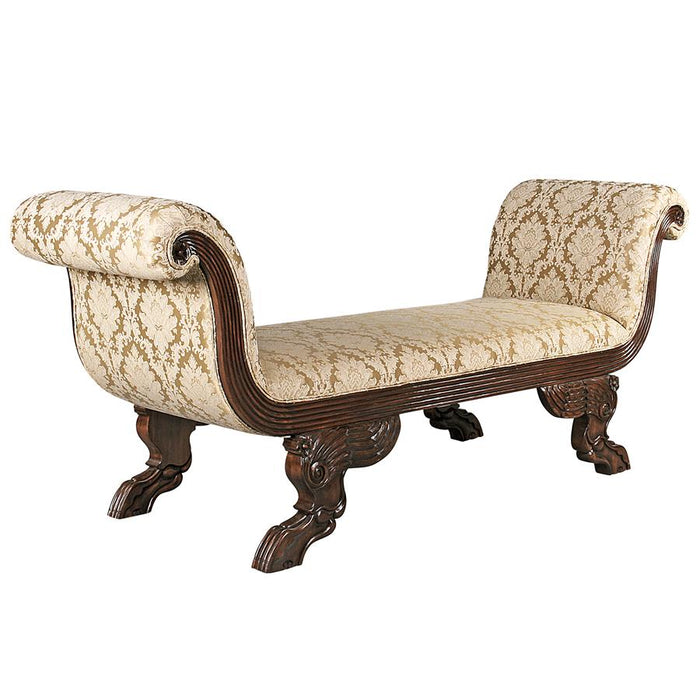 Design Toscano- The Veronique Double Rolled-Arm Chaise