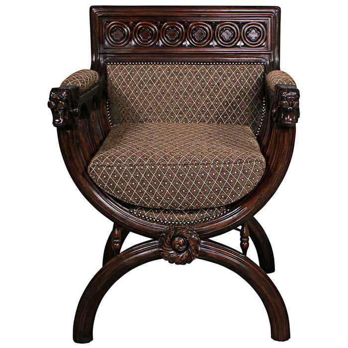 Design Toscano- San Lorenzo Renaissance Cross-Frame Chair