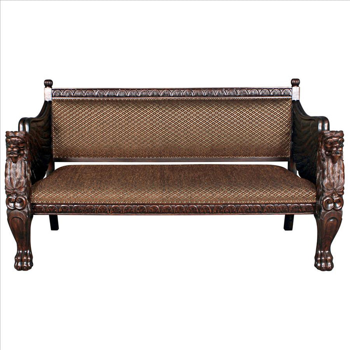 Design Toscano- Lord Raffles Winged Lion Settee Bench