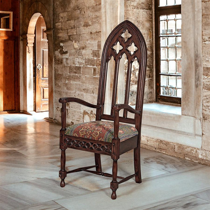 Design Toscano- Viollet-le-Duc Gothic Cathedral Armchair: Each